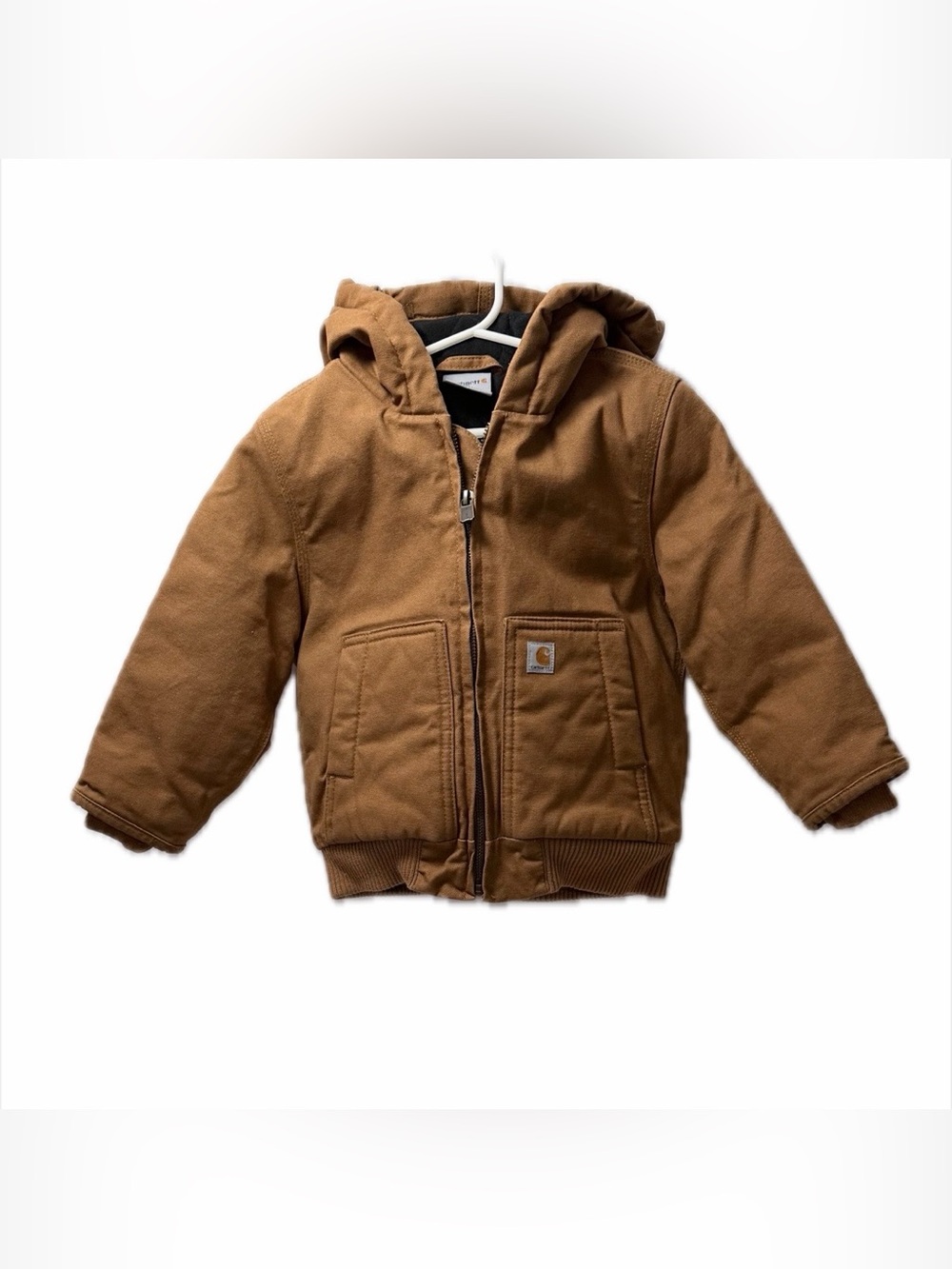 Carhartt Baby/Toddler Hooded Insulated Active Jac Jacket Brown 3T
